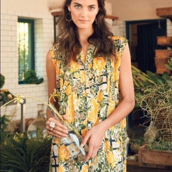 Anthropologie Dresses & Skirts - Anthro Porridge Arboretum Rose Trellis Shirtdress